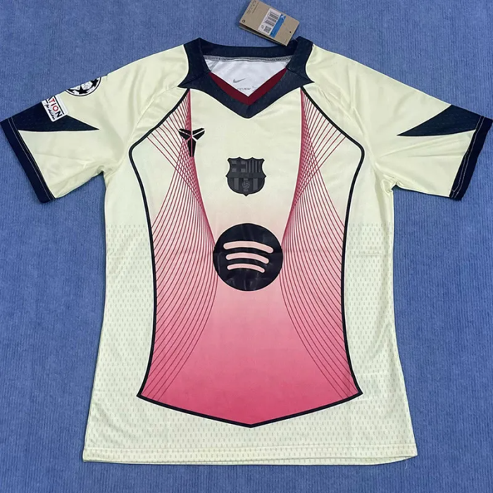 25-26 Barcelona Beige Special Edition Fans Training Shirts