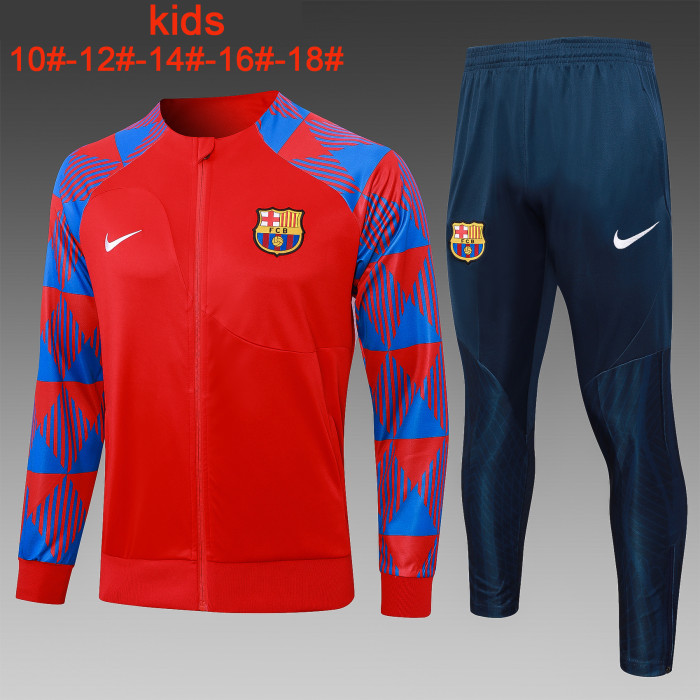23-24 Barcelona High Quality Kids Jacket Tracksuit