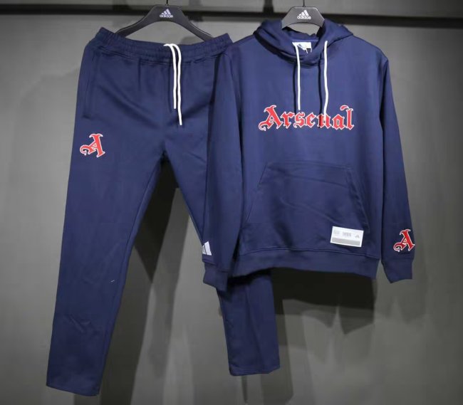 25-26 Arsenal Blue Hoodie Tracksuit