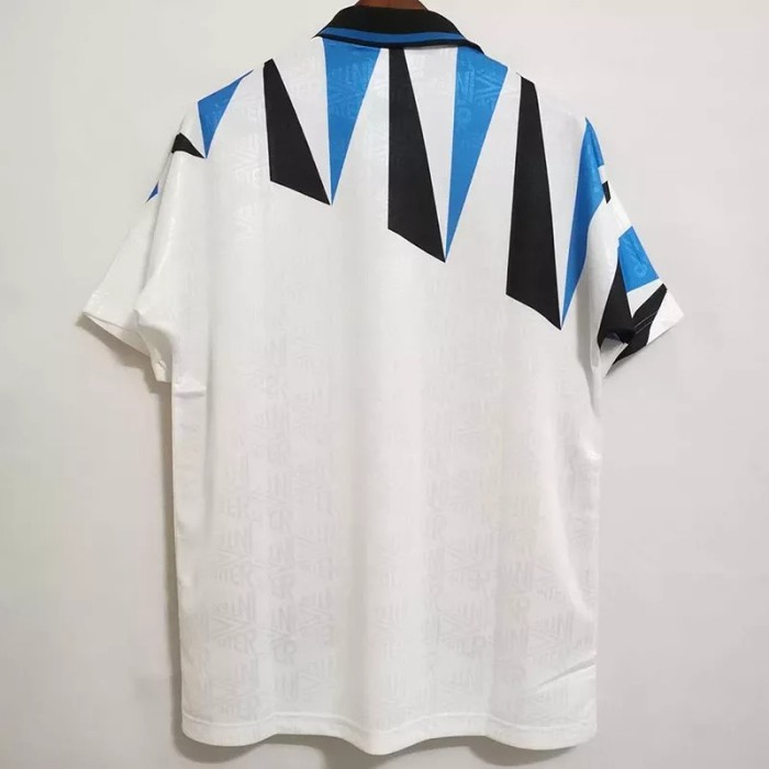 1991-1992 Inter Milan Away White Retro Soccer Jersey