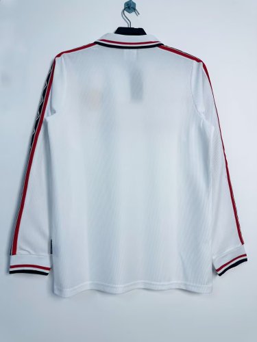 1998 Manchester United Commemorative Edition Long sleeves Retro Soccer Jersey