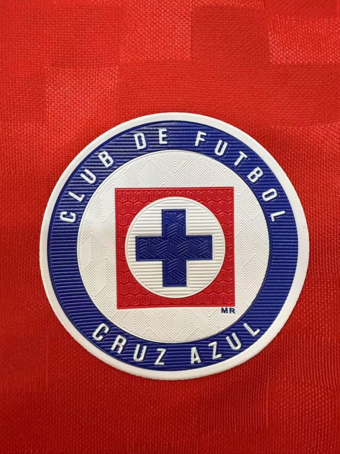 25-26 Cruz Azul Red Goalkeeper Kids Soccer Jersey 1:1 Thai Quality