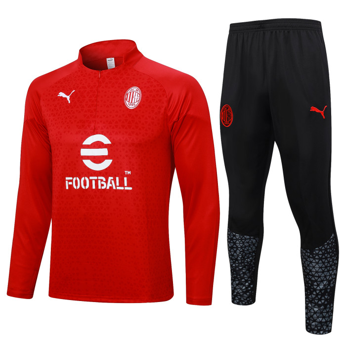 23-24 AC Milan High Quality Half Pull Tracksuit