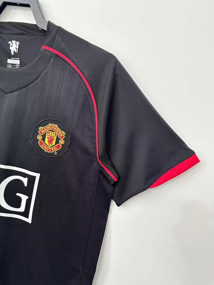 RONALDO 7 #2007-2008 Manchester United Third League Edition Retro Soccer Jersey(联赛版 带双臂章)