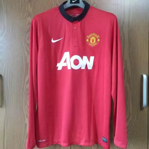 2013-2014 Manchester United Home Retro Long Soccer Jersey