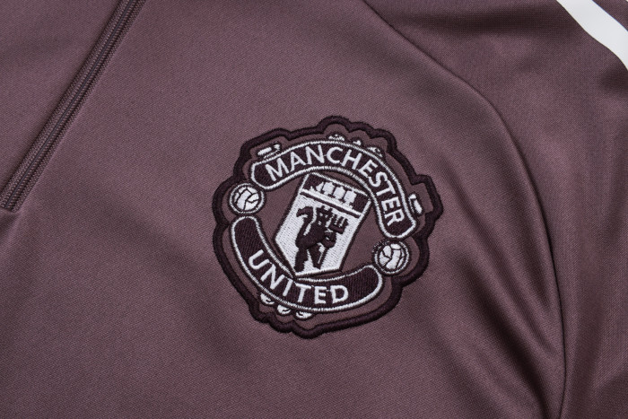 25-26 Manchester United High Quality Half Pull Tracksuit