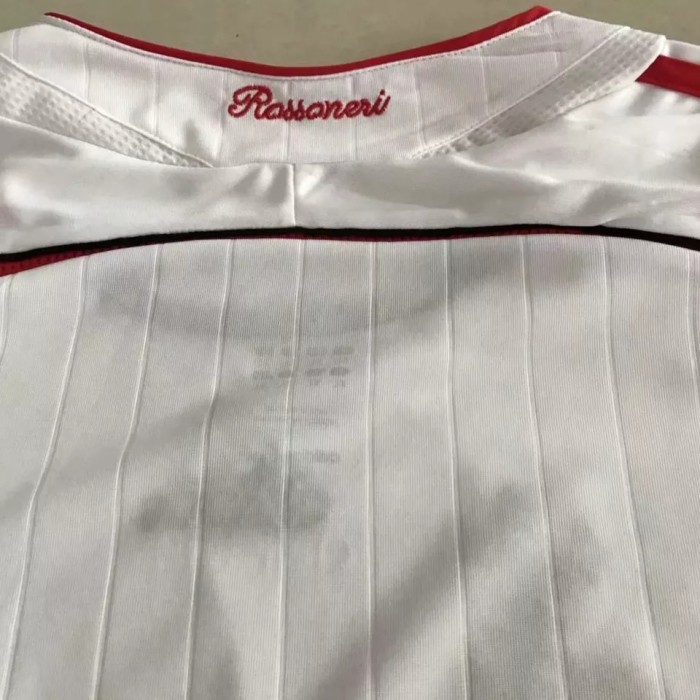 2006-2007 AC Milan Away White Long Sleeve Retro Soccer Jersey(带决赛小字)