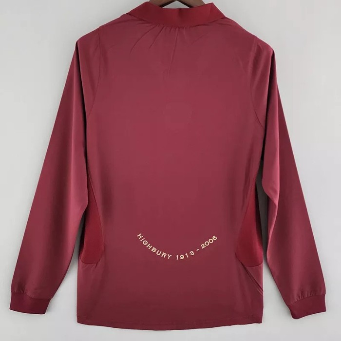 2005-2006 Arsenal Home Long Sleeve Retro Soccer Jersey