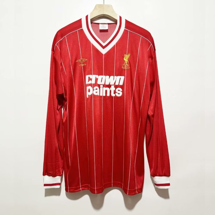1982-1983 Liverpool Home Long sleeves Retro Soccer Jersey