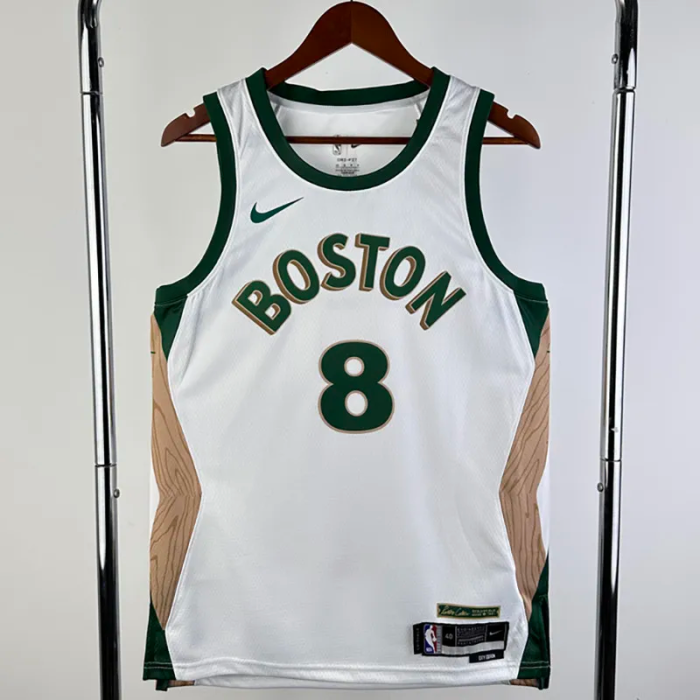 23-24 CELTICS PORZINGIS #8 White City Edition Home Top Quality Hot Pressing NBA Jersey