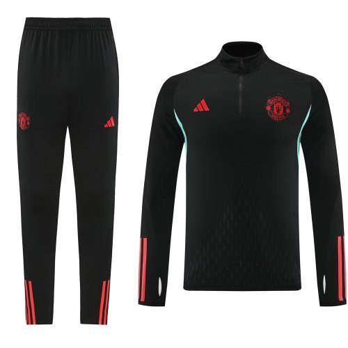 23-24 Manchester United High Quality Half Pull Tracksuit