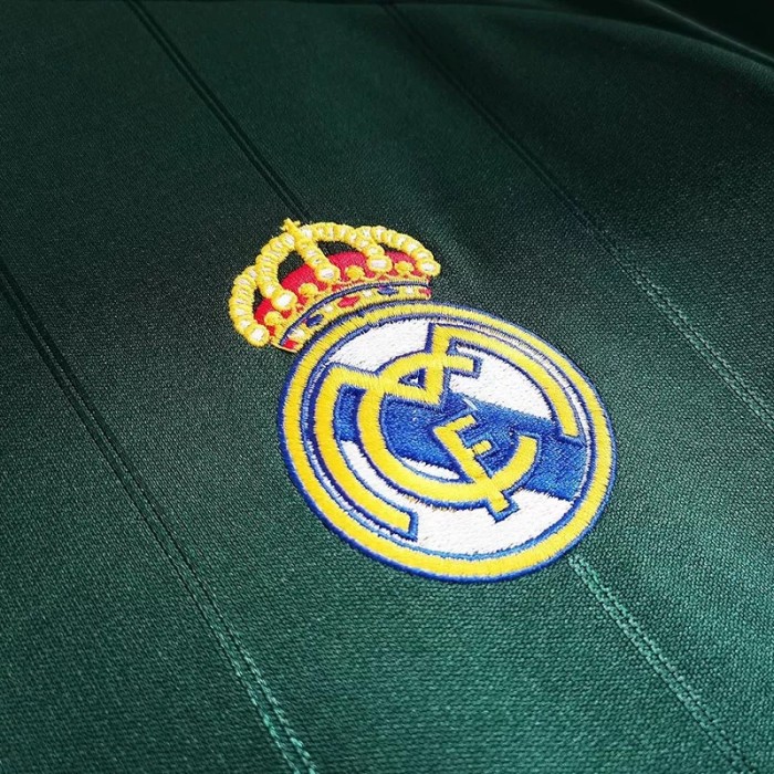 2012-2013 Real Madrid Away Green Long Sleeve Retro Soccer Jersey