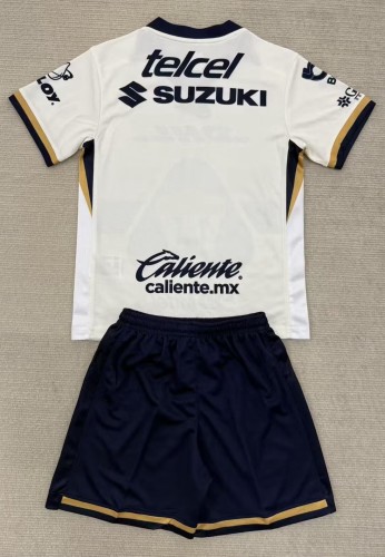 25-26 Pumas UNAM Home Kids Soccer Jersey