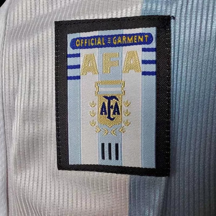 1998 Argentina Home Retro Soccer Jersey