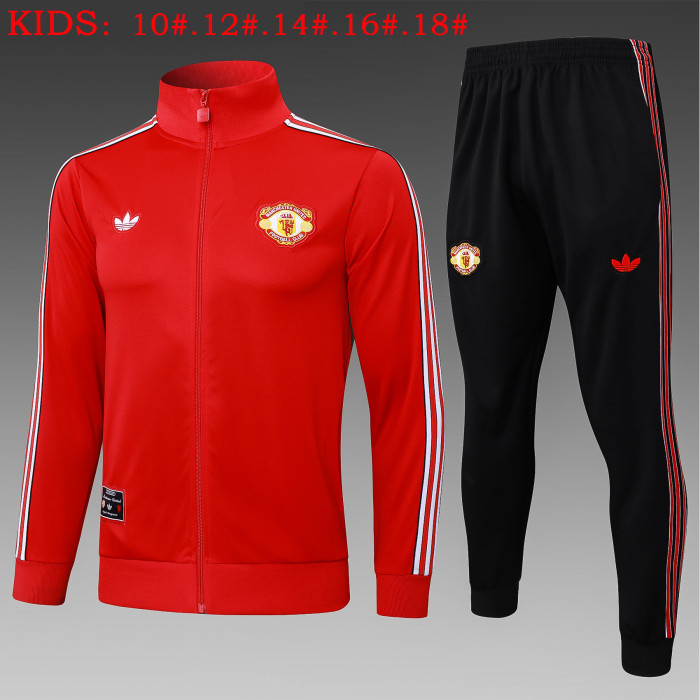 25-26 Manchester United High Quality Kids Jacket Tracksuit