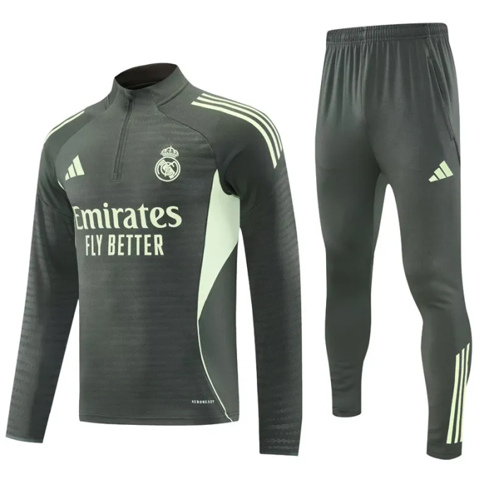 25-26 Real Madrid High Quality Half Pull Tracksuit