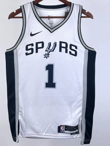 22-23 SA Spurs WEMBANYAMA #1 White Top Quality Hot Pressing NBA Jersey