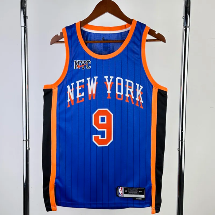 23-24 KNICKS BARRETT #9 Blue City Edition Top Quality Hot Pressing NBA Jersey