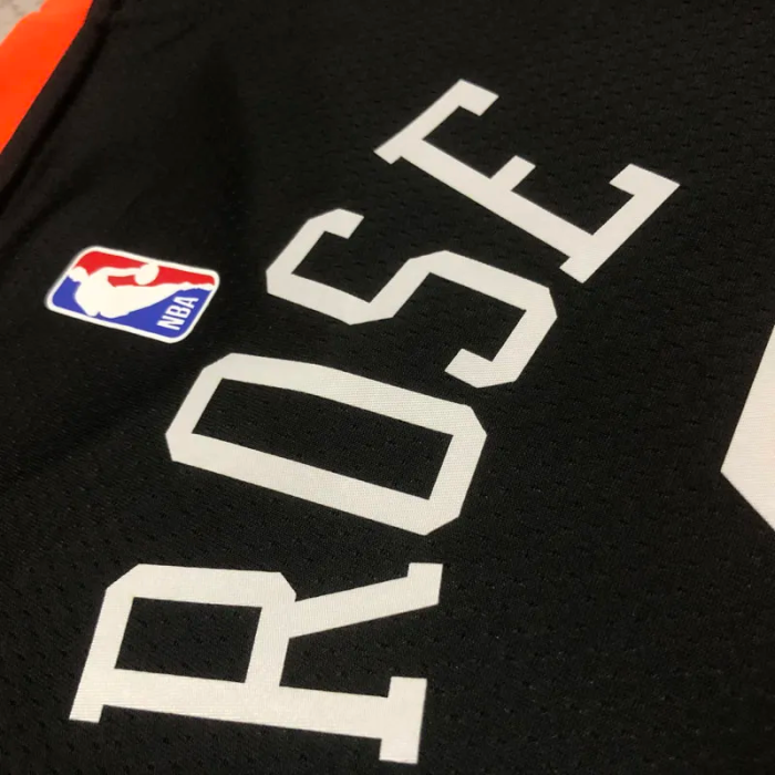 22-23 KNICKS ROSE #4 Black Top Quality Hot Pressing NBA Jersey (Trapeze Edition)