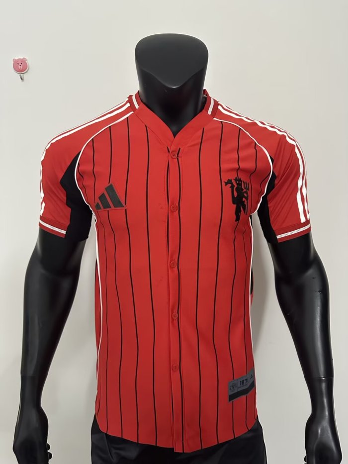 2025 Manchester United MLB Player Version New Pattern Jersey