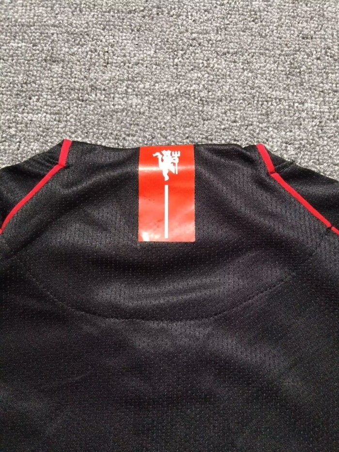 2007-2008 Manchester United Away Long sleeves Retro Kids Soccer Jersey