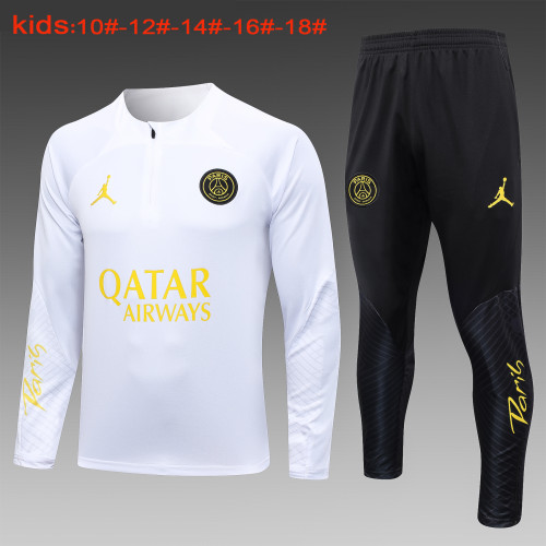 23-24 Paris Saint-Germain High Quality Kids Half Pull Tracksuit