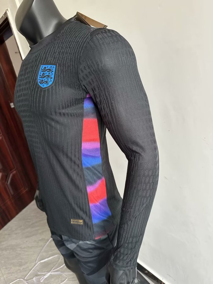 25-26 England Away Long Sleeve Player Version Soccer Jersey (长袖球员)