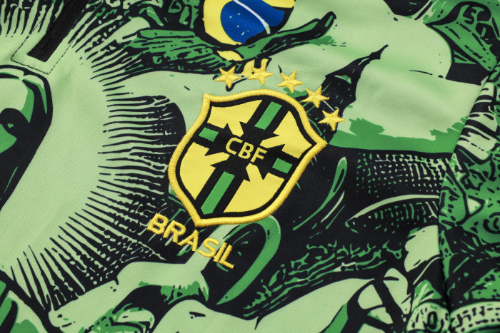 25-26 Brazil High Quality Half Pull Tracksuit