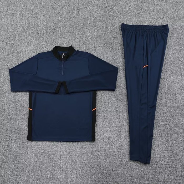 25-26 High Quality Half Pull Tracksuit—Navy blue 藏蓝色