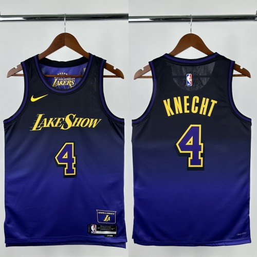 24-25 LAKERS KNECHT #4 Royal blue City Edition Top Quality Hot Pressing NBA Jersey
