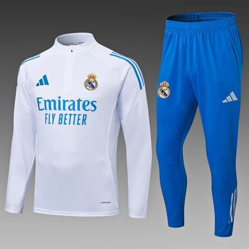 25-26 Real Madrid High Quality Half Pull Tracksuit