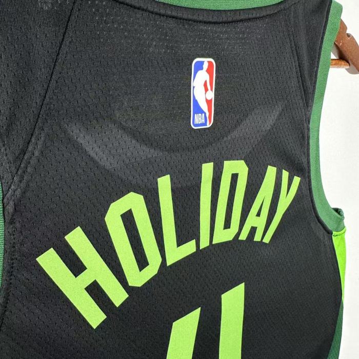 24-25 CELTICS HOLIDAY #4 Black City Edition Top Quality Hot Pressing NBA Jersey