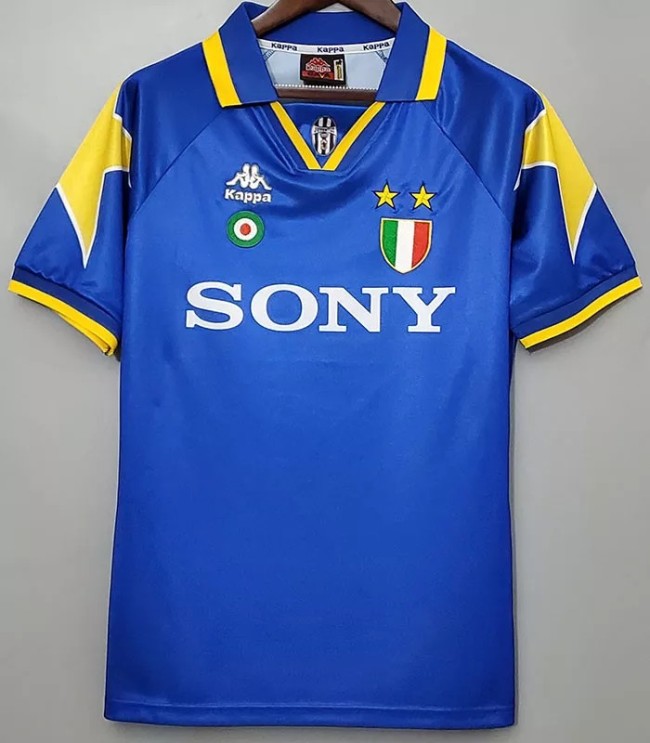 1995-1997 Juventus Away Blue Retro Soccer Jersey