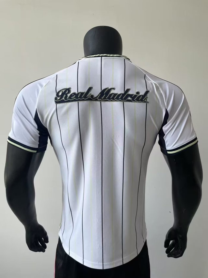 2025 Real Madrid MLB Player Version New Pattern Jersey