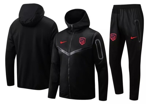 22-23 Atlético Madrid Black Hoodie Jacket Tracksuit#F414