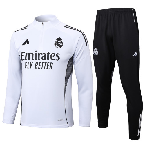 25-26 Real Madrid High Quality Half Pull Tracksuit