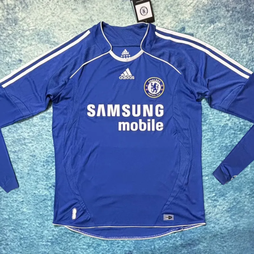 2006-2007 Chelsea Home Long Sleeve Retro Soccer Jersey 长袖