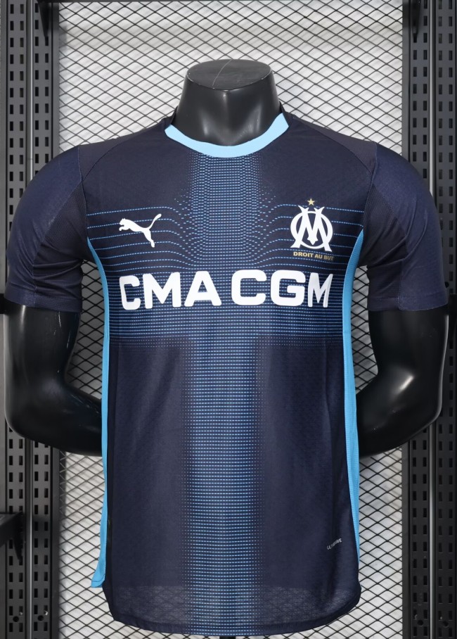 25-26 Marseille Away Player Version Soccer Jersey