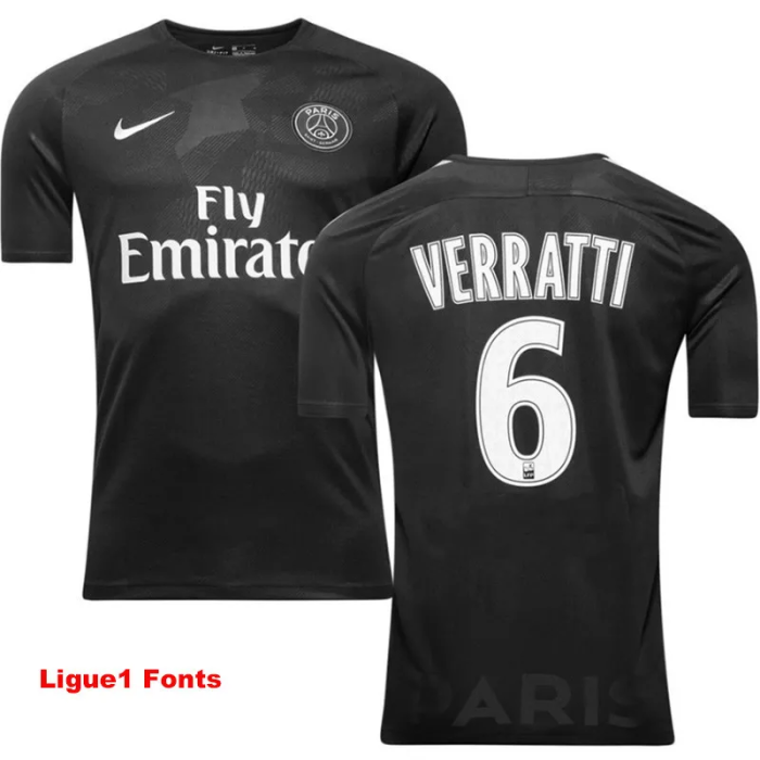 2017-2018 Paris Saint-Germain Paris Third Long Sleeve Retro Soccer Jersey (长袖)