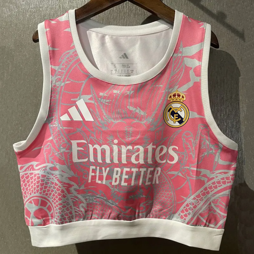 25-26 Real Madrid Pink Women Yoga Vest (女)