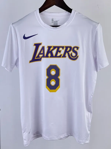 2023 LAKERS BRYANT #8 White Quick drying T-shirt
