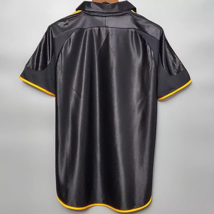 1999-2000 Real Madrid Away Black Retro Soccer Jersey