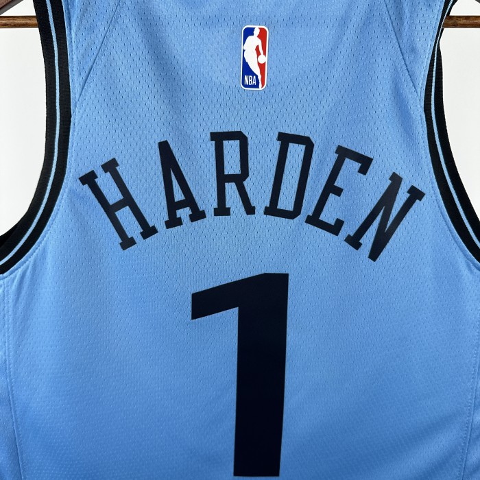 24-25 Clippers HARDEN #1 Blue City Edition Top Quality Hot Pressing NBA Jersey