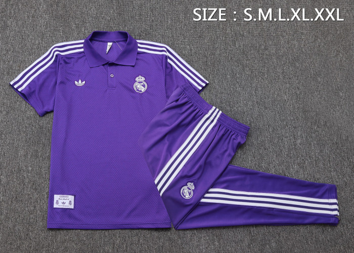 25-26 Real Madrid High Quality Polo Tracksuit