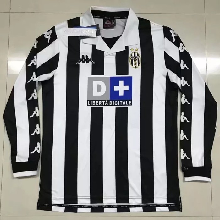 1999-2000 Juventus Home Retro Long Sleeve Soccer Jersey