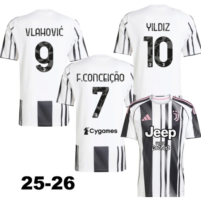 25-26 Juventus Home Fans Soccer Jersey