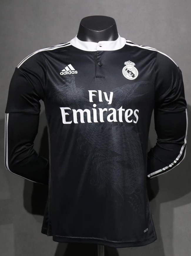 2014-2015 Real Madrid Third Player Version Long Sleeve Retro Soccer Jersey 长袖球员