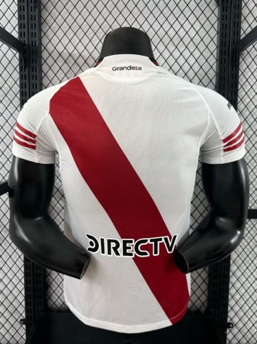 25-26 River Plate Home Player Version Soccer Jersey*带广告