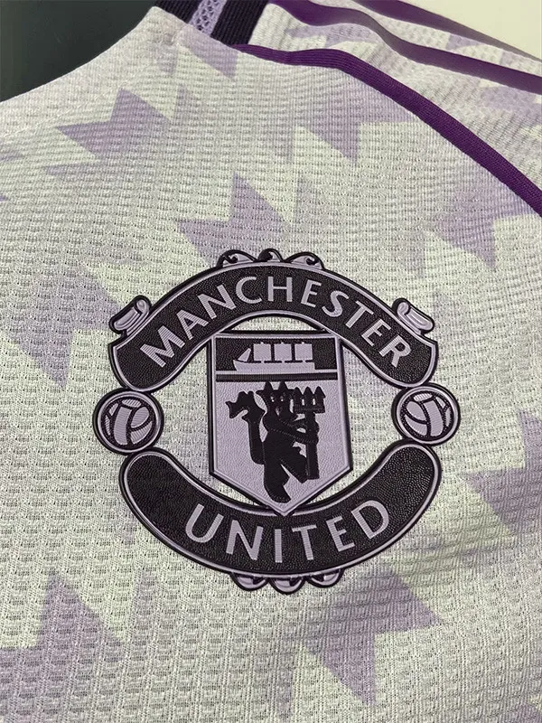 25-26 Manchester United White Purple Special Edition Player Version Soccer Jersey