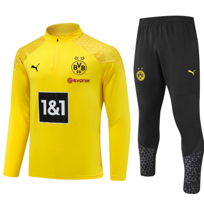 23-24 Dortmund High Quality Half Pull Tracksuit